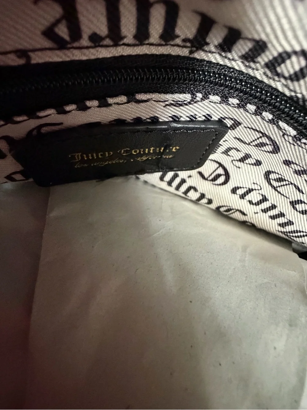 Juicy Couture Black Checkerboard Satchel Crossbody Bag NWT - Picture 8 of 10
